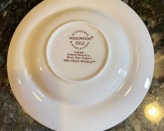 Lot 8347. $85.00 Wedgwood, Child's Tea Set, 17 pcs, Beatrix Potter Designs - Peter Rabbit and Mrs. Tiggy-Winkle