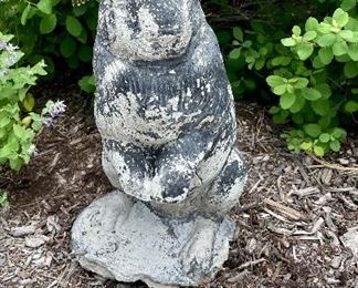 Lot 8357. $45.00 Concrete rabbit, great outdoor garden decor. 20" tall and Very Heavy.