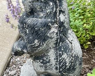 Lot 8357. $45.00 Concrete rabbit, great outdoor garden decor. 20" tall and Very Heavy.