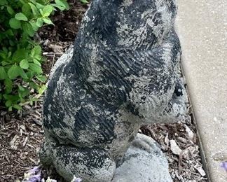 Lot 8357. $45.00 Concrete rabbit, great outdoor garden decor. 20" tall and Very Heavy.