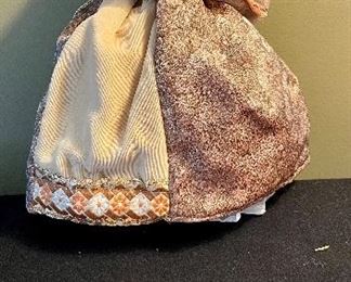 Lot 8361. $200.00. Lot of 11 hand-dressed English dolls made at 'The Little Gallery', Penzance. Included are: Edward VI, Sir Walter Raleigh, Henry VIII, and the following wives of Henry VIII; Anne Boleyn II wife of Henry, Anne of Cleves 4th wife of Henry, Catherine of Aragon, daughter of King Henry VIII, Jane Seymore 3rd wife of Henry, and the doll in the pink, dubbed Queen of hearts by HenryVIII. The dolls are no doubt Barbie's, however the costumes are period true and are truly amazing.