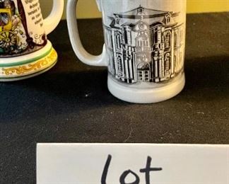 Lot 8372. $60.00 Lot of 3 German covered Beer Steins as shown.