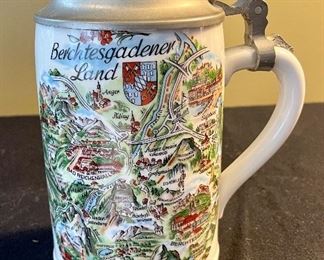 Lot 8372. $60.00 Lot of 3 German covered Beer Steins as shown.