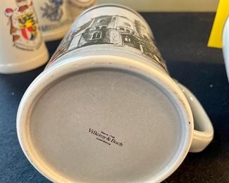Lot 8372. $60.00 Lot of 3 German covered Beer Steins as shown.