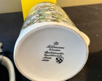 Lot 8372. $60.00 Lot of 3 German covered Beer Steins as shown.