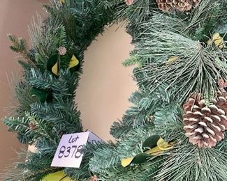 Lot 8378. $30.00 Greenery winter wreath. 28" Diameter