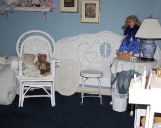 white rattan furniture, Children's furniture, dolls