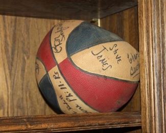 old Dallas Chaparrals team signed basketball