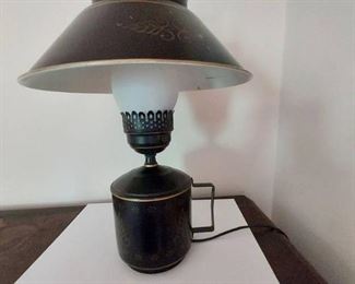 Colonial Revival Tole Hurricane Table Lamp
