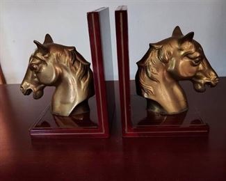 Lovely Pair of Brass Horse Bookends