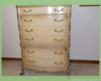 Lt Ash Color Solid Wood French Provincial Chest of Drawers