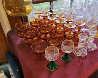 Amber glass set