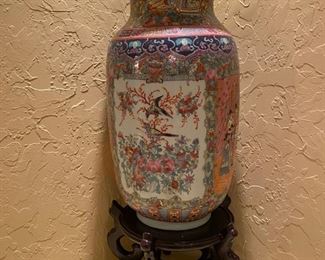 Hand-painted, porcelain Chinese art - approximately 2’ tall. This item will not be discounted.