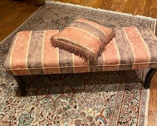 48" Upholstered Bench with matching pillow