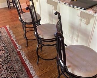 3 Matching Kitchen Bar Stools