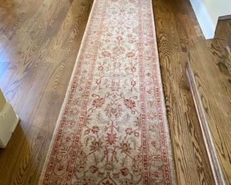14’ x 31” hand-tied Turkish rug — brought to the home directly from Turkey