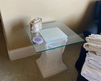 Glass End Table 