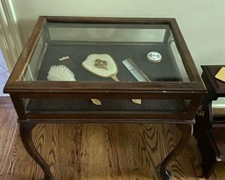 Vintage Vitrine Display Table