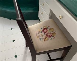 Needlepoint side chair