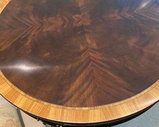 32" Stickley Inlaid Wood Side Table