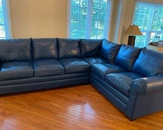 Gorgeous leather sectional sleeper