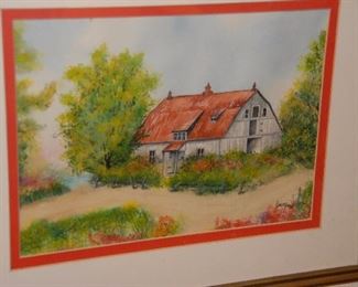 Wolfe City Barn painting by Katherine Yearing