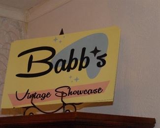 Also watch for Babb's Vintage Showcase "pop-up" store. You never know where we might pop up next!