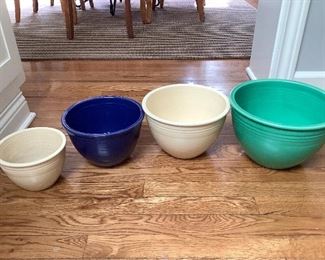 Vintage Fiestaware mixing bowls