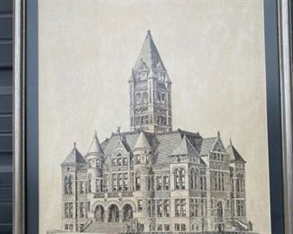 Crawford Co Courthouse Historical Art Print