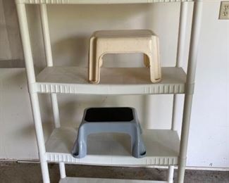 Garage Shelving and Two Step Stools