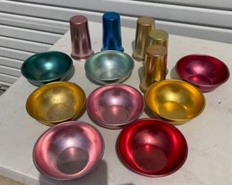 Metal Cups and Cereal Bowls