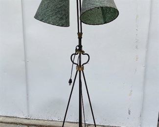 Mid Century Modern Floor Lamp with Dual Shades