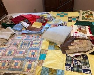 Quilt Pieces, Top, and More
