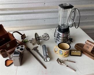 Vintage Bell and Howell Camera with Electric Blender