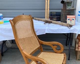 Vintage collection Corvette yardstick project rocking chair and more