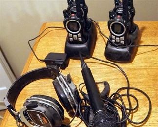 Motorola Two Way Radios With Chargers, Qty 4, Microphone And Koss Headphones