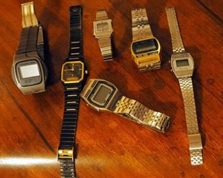 Men's Digital Wrist Watches Including Brands Armitron, Sieko, Bordex And More, Qty 6