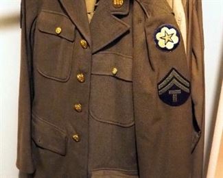 Vintage Army Dress Uniform Size 14-32, Includes, Shirt, Pants, Tie, Belt, And Jacket, Dress Uniform Shirts, Qty 2, And Dress Uniform Pant, Early Issue, Ble, USAF Jackets, Size 39S, Qty 2, 37PR, Eldona 44 Shriners Hat, El Dorado Arkansas 