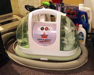 Bisssell Little Green Pro Heat Turbo Brush Carpet Washing Machine, H2OMOP 5-N-1 Mop System, And Vintage Kenmore Upright Vacuum, Model 116, Includes Solutions