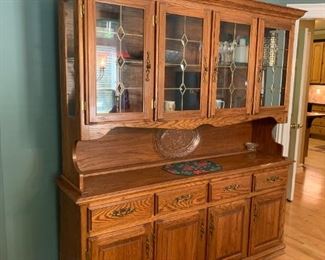 Oak Hutch - 5 ft-8 in x 7 feet - this is sold with Dinning Room Table 