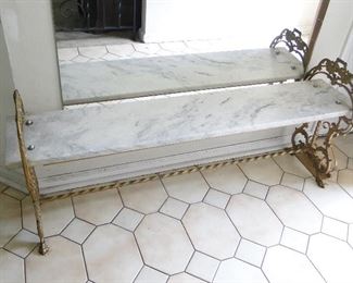 Marble and Metal Bench