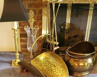 Brass Fireplace Tools 