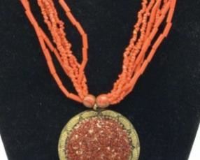 Bohemian Statement Coral Bead Style Necklace