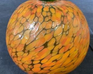 Orange Art Glass Fruit Accessory
