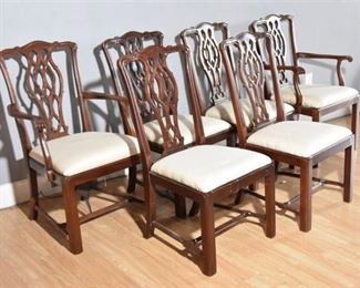 Set Six Georgian Style Mahogany Dinning Chairs