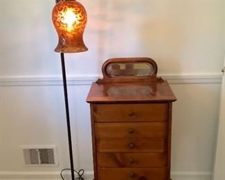 Jewelry Cabinet and Lamp