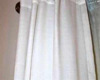 (6) Panels - White Curtains with Grommets