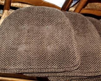 (6) Brown Dining Chair Cushions with Non-skid bottoms