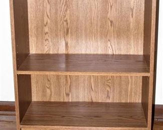 Faux Wood Bookshelf - Measures 30" Tall x 25" Wide x 15" Deep with (1) Adjustable Shelf