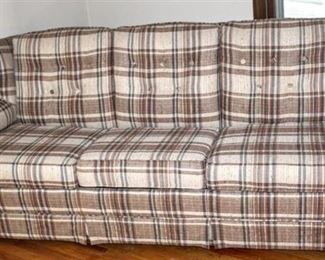 Vintage Plaid Hide-A-Bed Sofa By Simmons